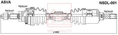 NSDL001 ASVA Приводной вал
