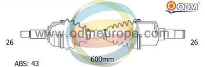 18151051 Multiparts Приводной вал