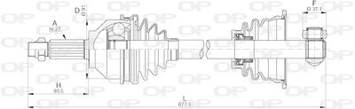 DRS619100 OPEN PARTS Приводной вал