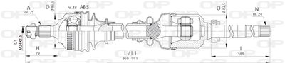 DRS639600 OPEN PARTS Приводной вал