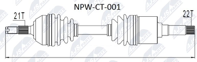 NPWCT001 NTY Приводной вал