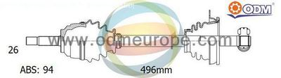 18253011 Multiparts Приводной вал