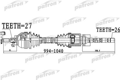 PDS0485 PATRON Приводной вал