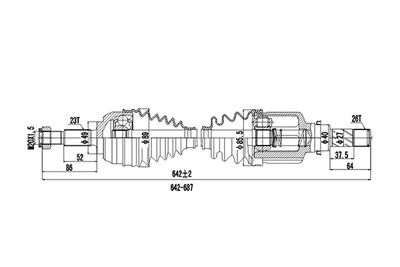 DDS250353 DYNAMATRIX Приводной вал