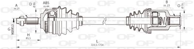 DRS636400 OPEN PARTS Приводной вал