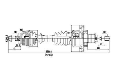 DDS235038 DYNAMATRIX Приводной вал