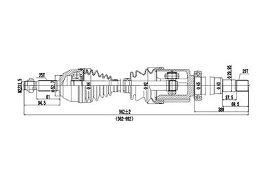 DDS218264 DYNAMATRIX Приводной вал