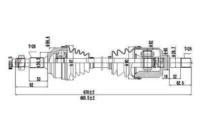 DDS210266 DYNAMATRIX Приводной вал