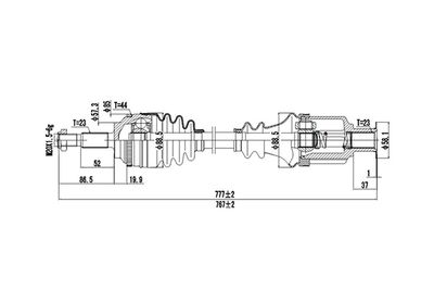 DDS250323 DYNAMATRIX Приводной вал