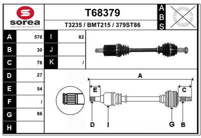T68379 EAI Приводной вал