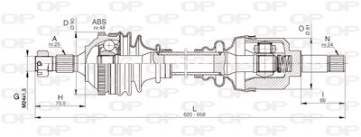 DRS632900 OPEN PARTS Приводной вал