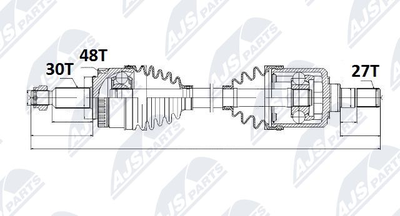 NPWKA326 NTY Приводной вал