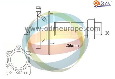 16210040 Multiparts Полуосевой вал, дифференциал