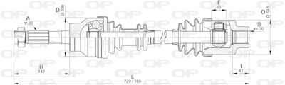 DRS619000 OPEN PARTS Приводной вал