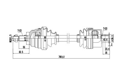 DDS250046 DYNAMATRIX Приводной вал