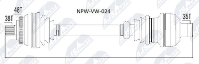 NPWVW024 NTY Приводной вал