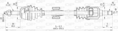 DRS645000 OPEN PARTS Приводной вал