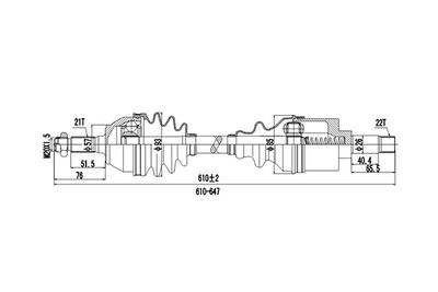 DDS245004 DYNAMATRIX Приводной вал