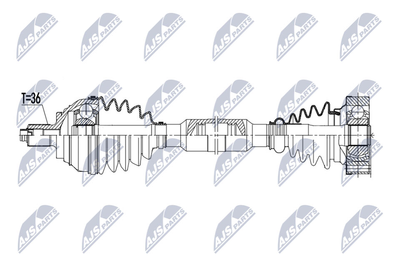 NPWVW173 NTY Приводной вал