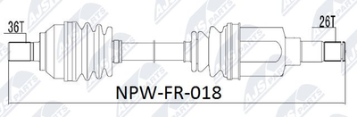 NPWFR018 NTY Приводной вал