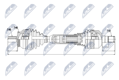 NPWVV046 NTY Приводной вал