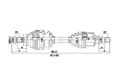 DDS210204 DYNAMATRIX Приводной вал