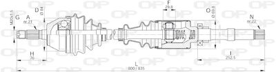 DRS603100 OPEN PARTS Приводной вал