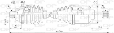 DRS629000 OPEN PARTS Приводной вал