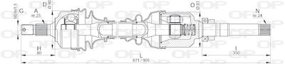 DRS624700 OPEN PARTS Приводной вал