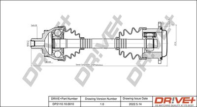 DP2110100010 Dr!ve+ Приводной вал