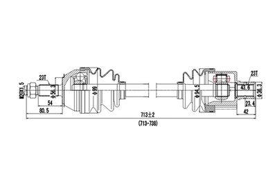 DDS250052 DYNAMATRIX Приводной вал