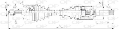 DRS623300 OPEN PARTS Приводной вал