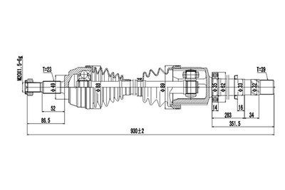 DDS250447 DYNAMATRIX Приводной вал