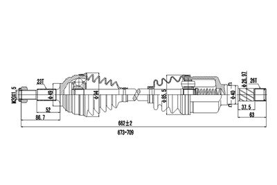 DDS299070 DYNAMATRIX Приводной вал