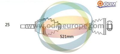 17351160 Multiparts Приводной вал