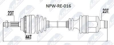 NPWRE016 NTY Приводной вал