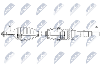 NPWFR098 NTY Приводной вал