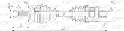 DRS607100 OPEN PARTS Приводной вал