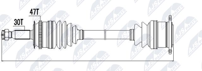 NPWMS001 NTY Приводной вал