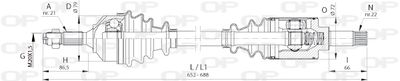 DRS639000 OPEN PARTS Приводной вал