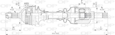 DRS620200 OPEN PARTS Приводной вал