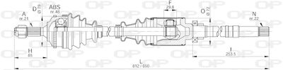 DRS622300 OPEN PARTS Приводной вал