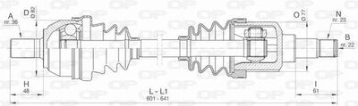 DRS644900 OPEN PARTS Приводной вал