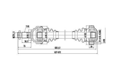 DDS205050 DYNAMATRIX Приводной вал