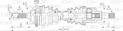 DRS617700 OPEN PARTS Приводной вал