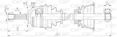 DRS606600 OPEN PARTS Приводной вал