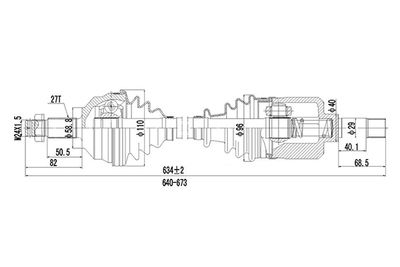 DDS210072 DYNAMATRIX Приводной вал