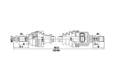 DDS218027 DYNAMATRIX Приводной вал