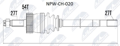 NPWCH020 NTY Приводной вал