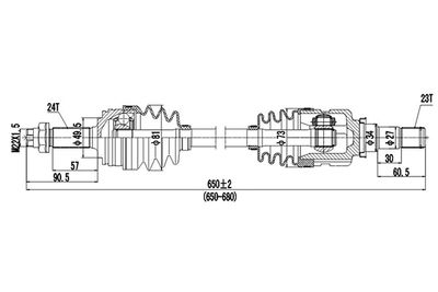 DDS210232 DYNAMATRIX Приводной вал